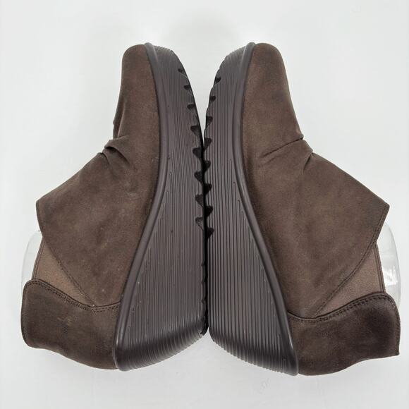 Skechers Wedge Booties Slip On Ankle Boots 10 Air Cooled Memory Foam Parallel - Picture 3 of 10